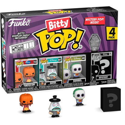 Blister 4 Figuras Bitty Funko POP! Disney Nightmare Before Christmas Pumpkin King