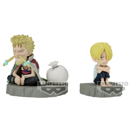One Piece World Collectable Stories Sanji & Zeff Figura 6cm