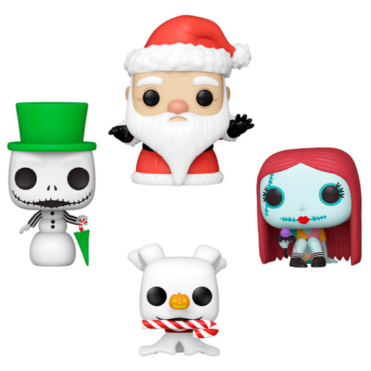 Pocket Funko POP! pack 4 Figuras Disney Nightmare Before Christmas Holiday Exclusive