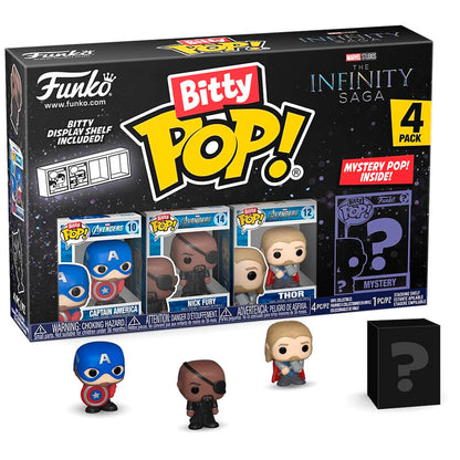 Blister 4 Figuras Bitty Funko POP! Marvel The Infinity Saga Captain America