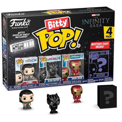Blister 4 Figuras Bitty Funko POP! Marvel The Infinity Saga Loki