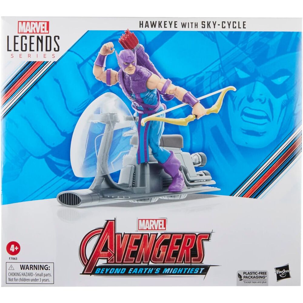 Marvel Avengers Beyond Earths Mightiest Hawkeye with Sky-Cycle Figura 15cm