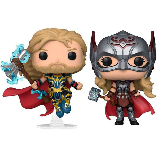 Funko POP! pack 2 Figuras Marvel Thor Love and Thunder Thor & Mighty Thor Exclusive