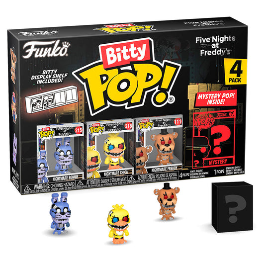 Blister 4 Figuras Bitty Funko POP! Five Nights at Freddys Nightmare Bonnie