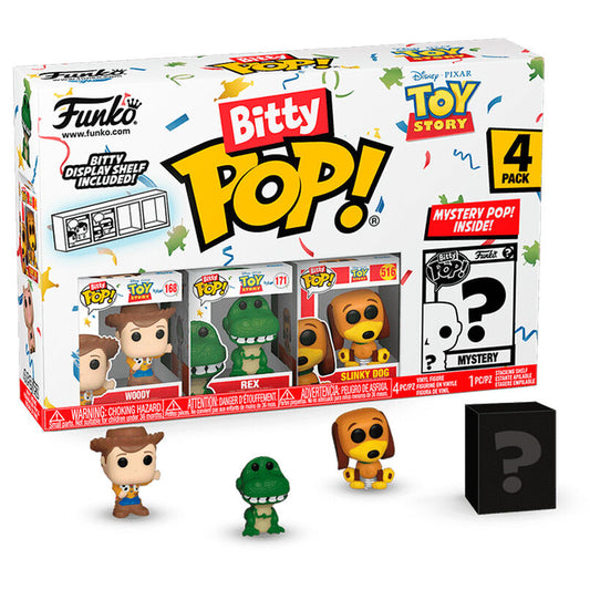 Blister 4 Figuras Bitty Funko POP! Disney Toy Story Woody