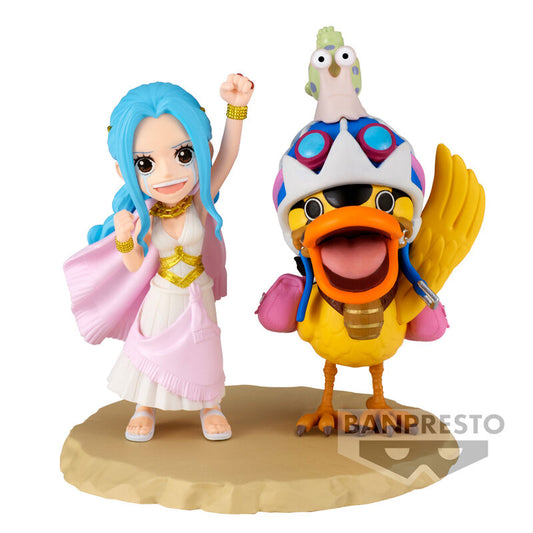 One Piece world collectable Log Series Nefeltari Vivi & Karoo Figura 7cm