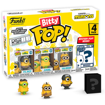 Blister 4 Figuras Bitty Funko POP! Minions Series 1