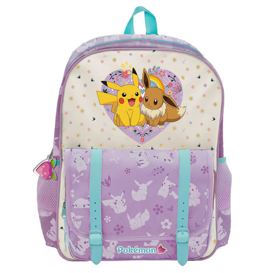 Pokemon Flowers Mochila adaptável 42cm