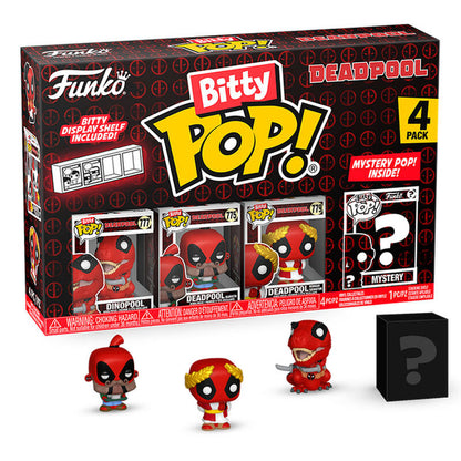 Blister 4 Figuras Bitty Funko POP! Marvel Deadpool Dinopool