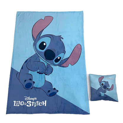 Disney Stitch Manta Polar + Almofada set
