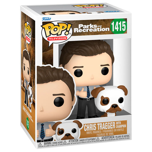 Funko POP! Parks and Recreation Chris Traeger with Champion