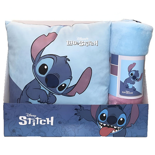 Disney Stitch Manta Polar + Almofada set