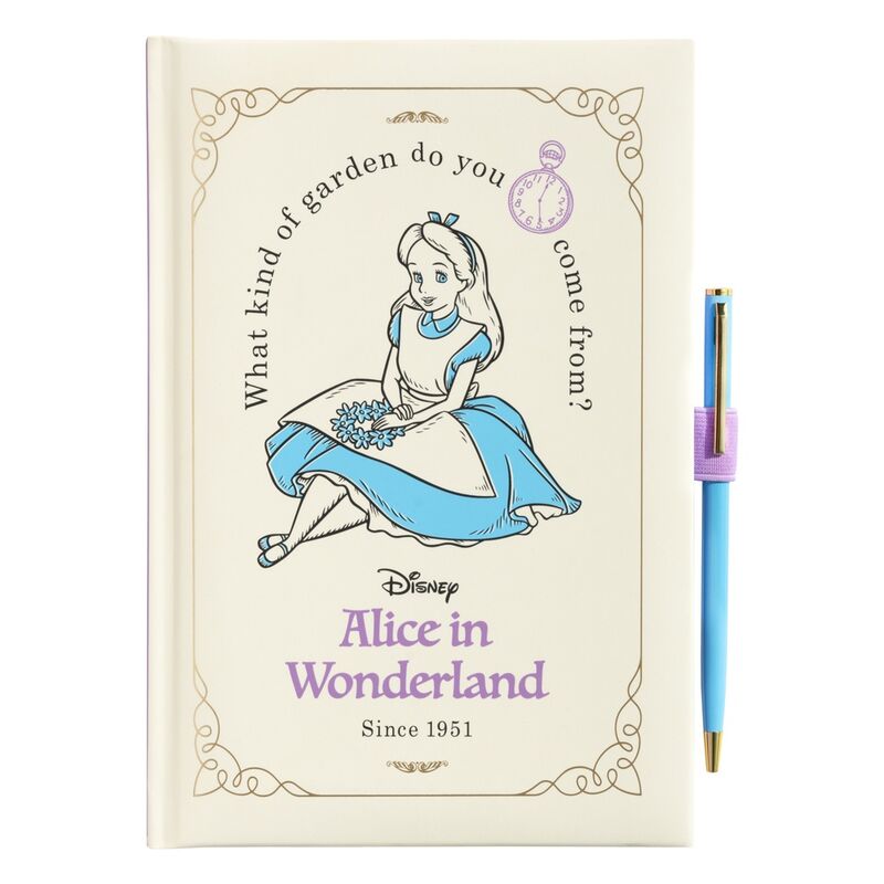 Disney Alice in Wonderland A5 premium Caderno + Caneta