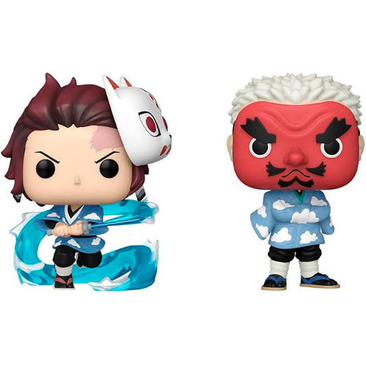 Funko POP! pack 2 Figuras Demon Slayer Kimetsu no Yaiba Tanjiro Kamado & Sakonji Urokodaki