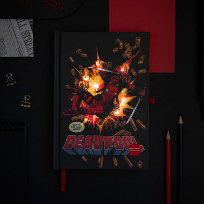 Marvel Deadpool A5 premium led Caderno