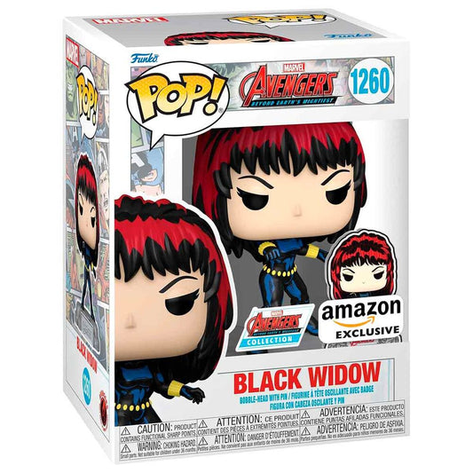 Funko POP!Marvel Avengers 60th Anniversary Comic Black Widow with Pin Exclusive