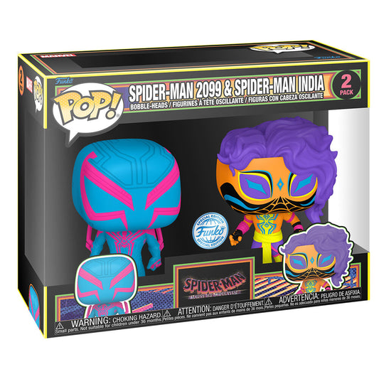 Funko POP! pack 2 Figuras Spider-Man - Spider-Man 2099 & Spider-Man India Exclusive