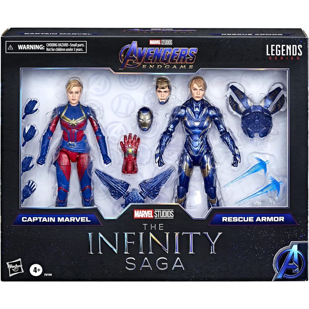 Marvel Avengers Endgame The Infinity Saga Captain Marvel & Rescue Armor pack 2 Figuras 15cm