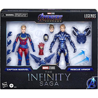 Marvel Avengers Endgame The Infinity Saga Captain Marvel & Rescue Armor pack 2 Figuras 15cm