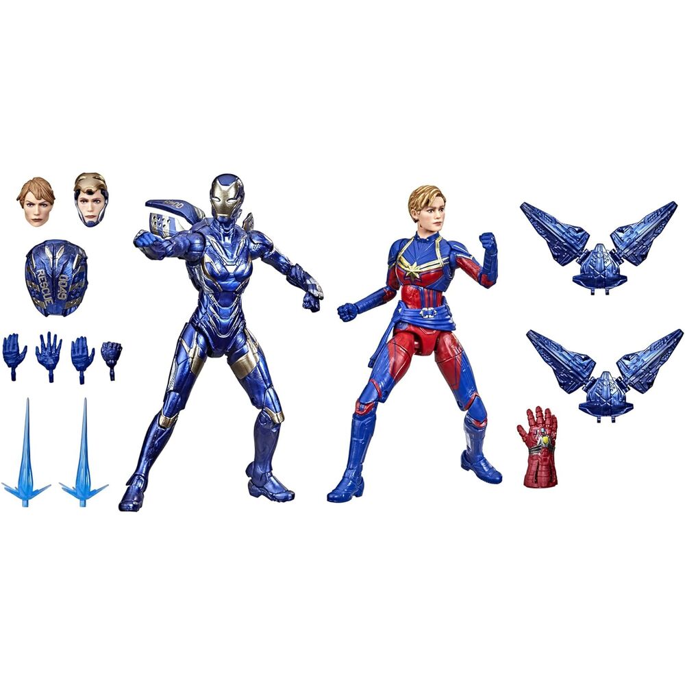 Marvel Avengers Endgame The Infinity Saga Captain Marvel & Rescue Armor pack 2 Figuras 15cm