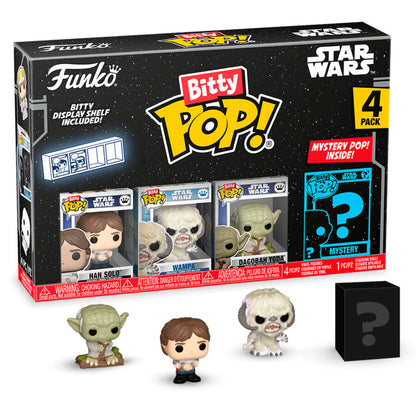 Blister 4 Figuras Bitty Funko POP! Star Wars Han Solo