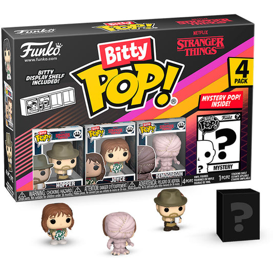 Blister 4 Figuras Bitty Funko POP! Stranger Things Hopper