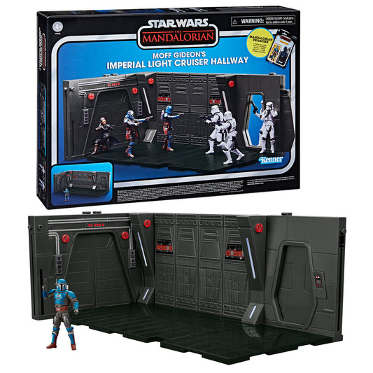 Star Wars Playset Moff Gideons Imperial Light Cruiser Hallway + Mandalorian Privateer Figura 9,5cm