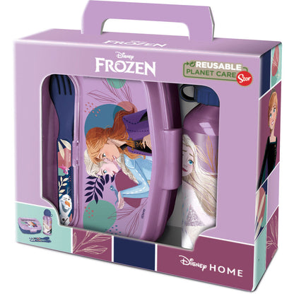 Disney Frozen Set Sandwich Conjunto de Lancheira + Garrafa de Alumínio 400ml